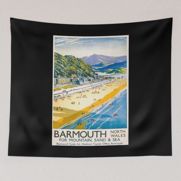 Item preview, retro classic Barmouth poster designed and sold by CorasPosters.