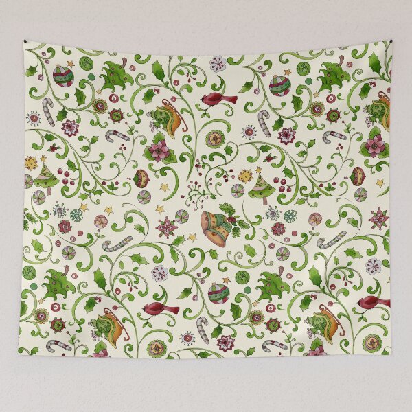 Item preview, Christmas scroll pattern  designed and sold by Sue Zipkin.