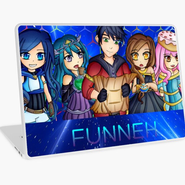 Its Funneh Laptop Skins Redbubble - itsfunneh roblox obby with the krew