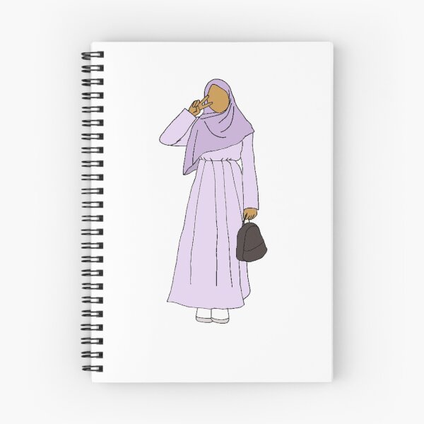 Item preview, Muslimah in violet designed and sold by The Hijabi Artist.