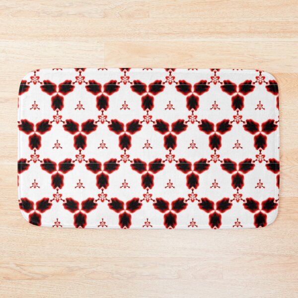 Item preview, MOUCHARABIEH 19 pattern oriental stars petale psychedelic electric red white black designed and sold by dragonemma.