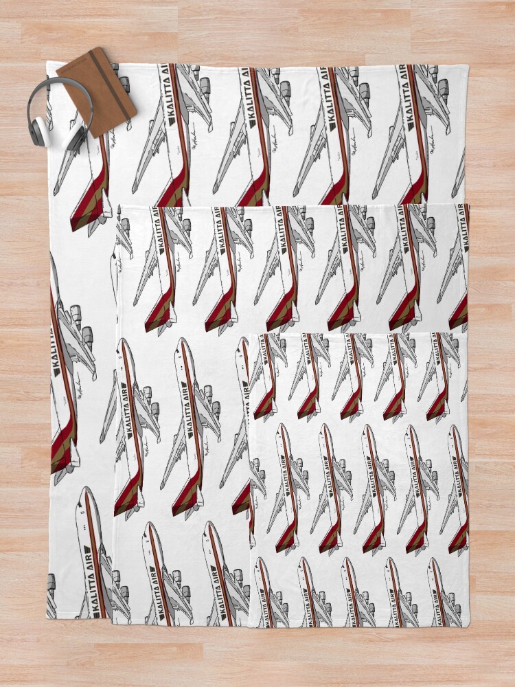 Alternate view of Boeing 747 Kalitta Air N744CK Throw Blanket