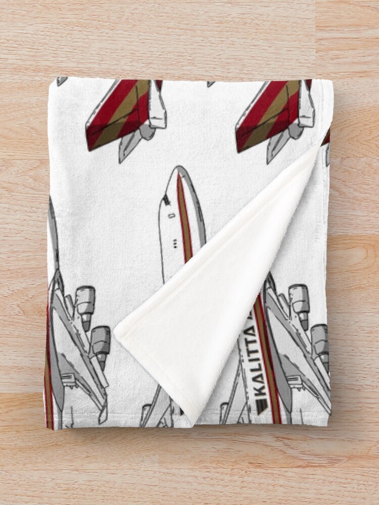 Alternate view of Boeing 747 Kalitta Air N744CK Throw Blanket