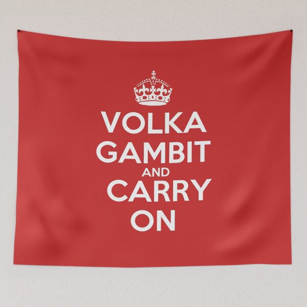 Item preview, Volka Gambit and Carry On - Chess opening T-Shirt designed and sold by edygun.