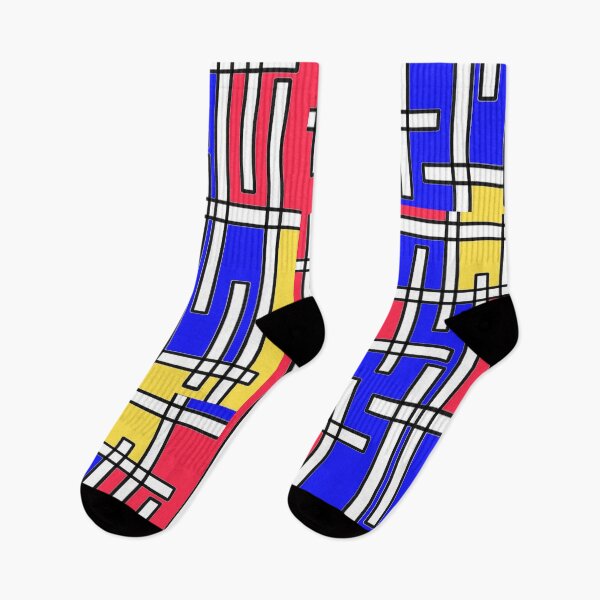 Item preview, Blue Yellow Red White Mod Rectangle Geographic Pattern designed and sold by ChromaticAddict.