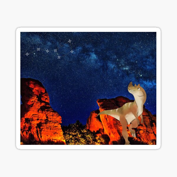 Arizona Dinosaur Star Gazer Sticker
