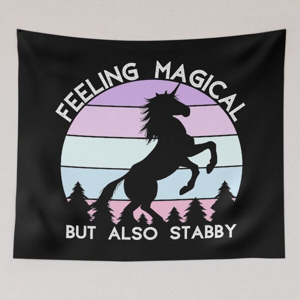 Item preview, Feeling magical but also stabby Unicorn  designed and sold by Apoorv Choudhary.