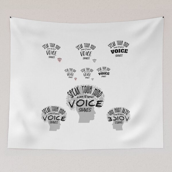 Item preview, Speak Your Mind Even If Your Voice Shakes Rbg Ruth Bader Ginsburg Feminist Resist Quote Essential T-Shirt designed and sold by myrstyle.