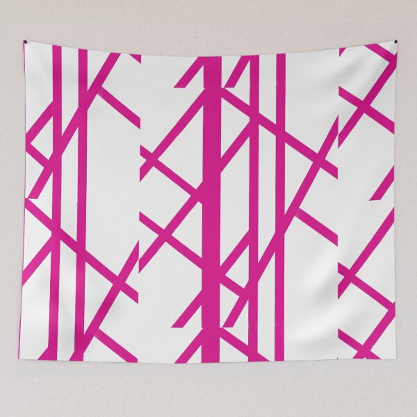 Item preview,  Pink and White Mod Line Geographic Pattern designed and sold by ChromaticAddict.