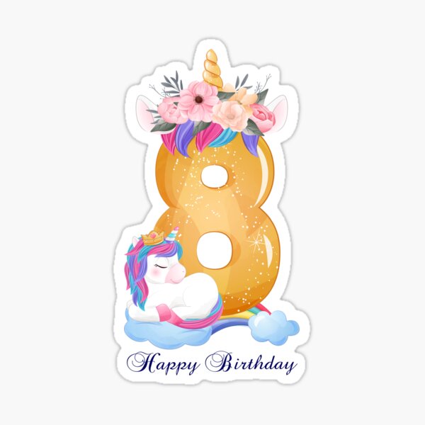 Happy Birthday - Flowers Sticker for Sale by Indhu Anavankota