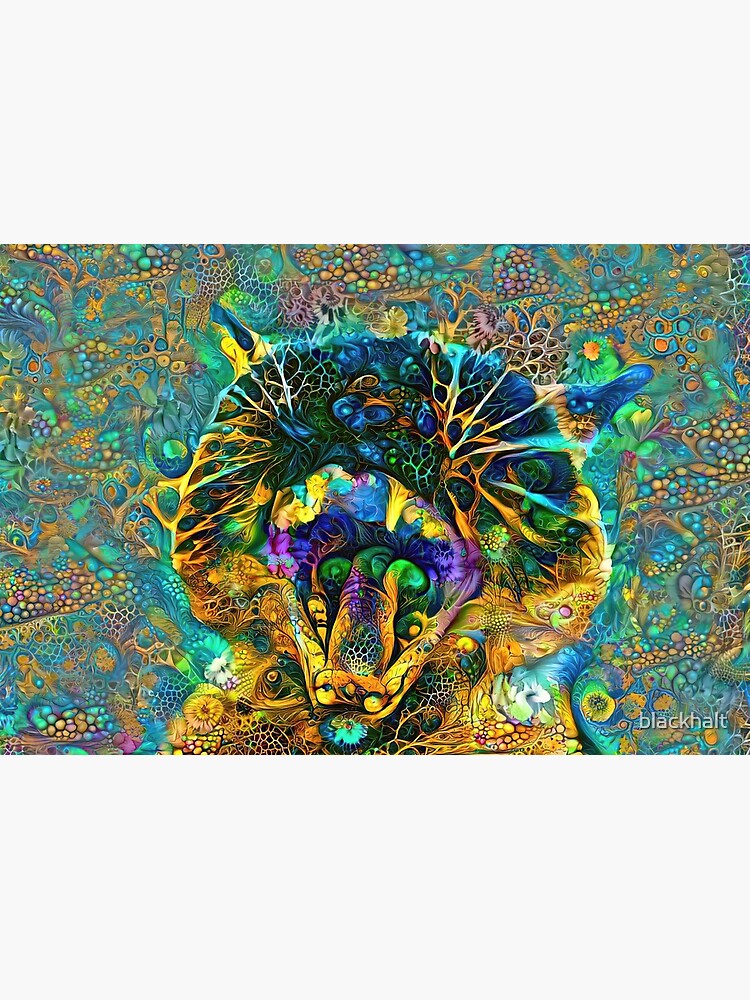 Deepdream floral cat abstraction by blackhalt