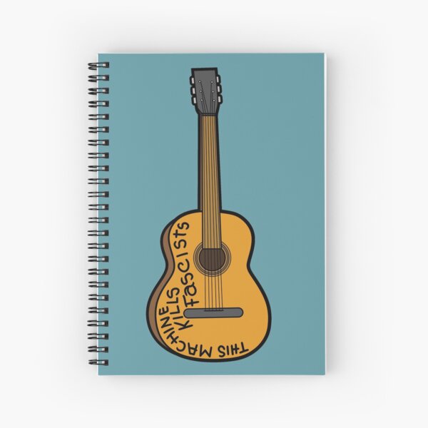 This Machine Kills Fascists (Woody Guthrie Guitar) Spiral Notebook