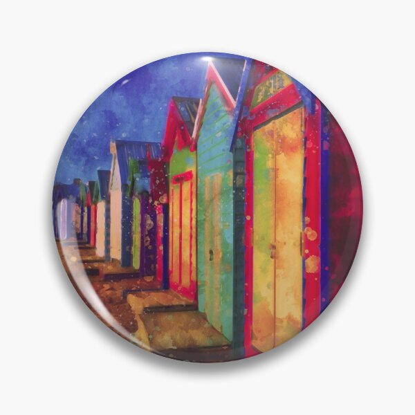 Item preview, Brighton Bath Huts Watercolor designed and sold by Steven Jodoin.