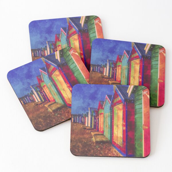 Item preview, Brighton Bath Huts Watercolor designed and sold by Steven Jodoin.