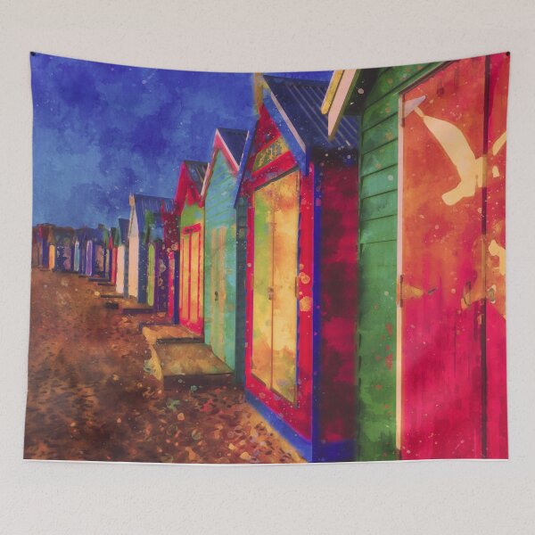 Item preview, Brighton Bath Huts Watercolor designed and sold by Steven Jodoin.