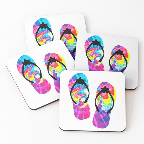 Item preview, Tie Dye Flip Flops Rainbow Colorful Art designed and sold by MisPuHoney.
