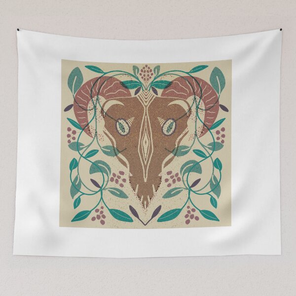 Item preview, Skull and Horns  designed and sold by HeyMim.