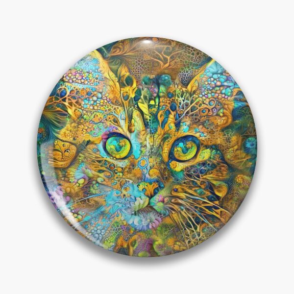 Item preview, Deepdream floral cat abstraction designed and sold by blackhalt.