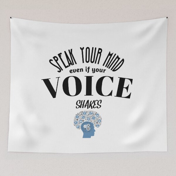 Item preview, Speak Your Mind Even If Your Voice Shakes Rbg Ruth Bader Ginsburg Feminist Resist Quote Essential T-Shirt designed and sold by myrstyle.