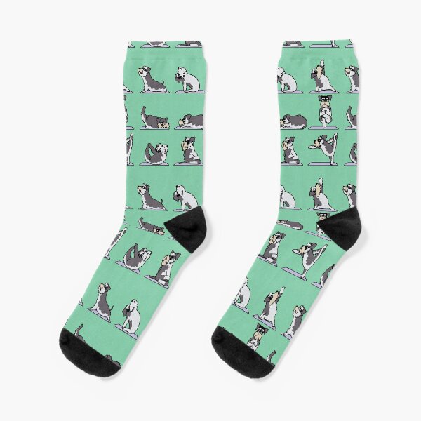 Smiling Schnauzer Dog, 5 Angelteers Unisexs Schnauzer Short Socks Cute 3D Dog Anklet Socks for Summer 