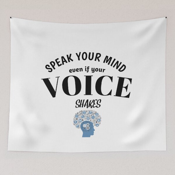Item preview, Speak Your Mind Even If Your Voice Shakes Rbg Ruth Bader Ginsburg Feminist Resist Quote Essential T-Shirt designed and sold by myrstyle.