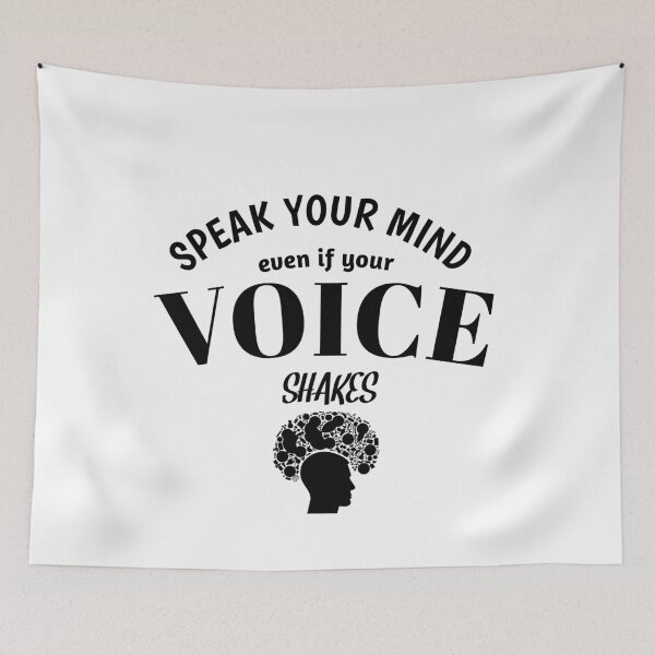 Item preview, Speak Your Mind Even If Your Voice Shakes Rbg Ruth Bader Ginsburg Feminist Resist Quote Essential T-Shirt designed and sold by myrstyle.