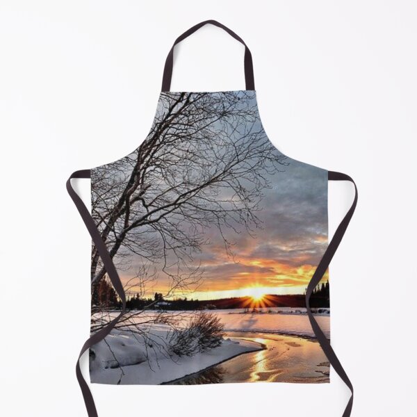 Item preview, Sunset snow falling winter scene designed and sold by Boss Bubble.