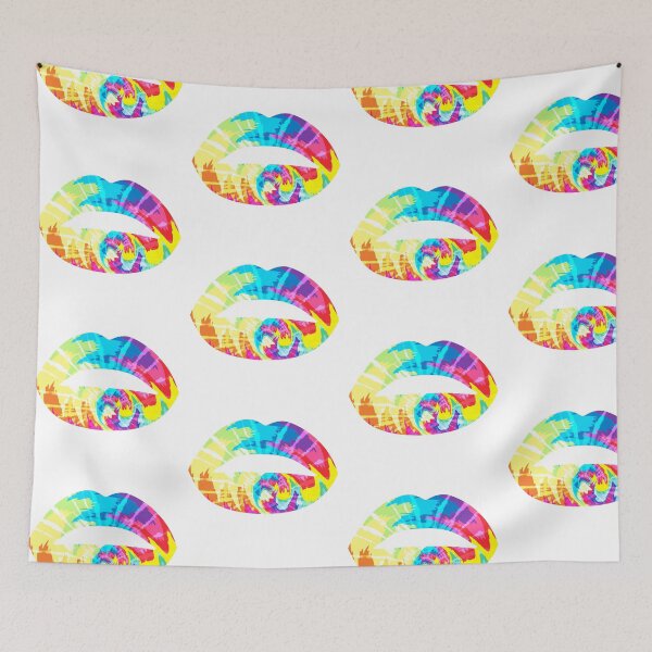 Item preview, Tie Dye Lips Rainbow Colorful Art designed and sold by MisPuHoney.