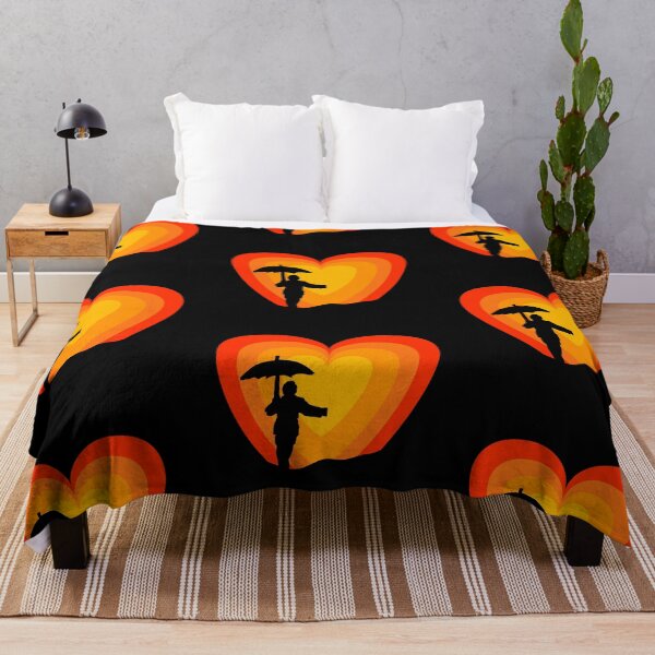Item preview, Silhouette of umbrella man with heart, designed and sold by Ani1111.