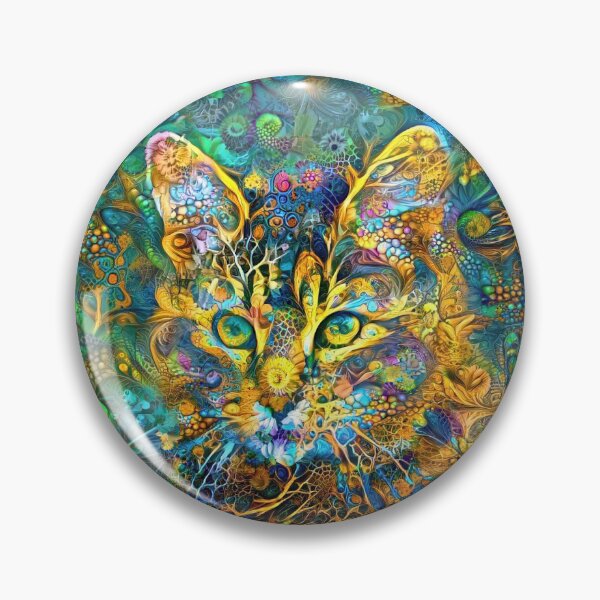 Item preview, Deepdream floral cat abstraction designed and sold by blackhalt.
