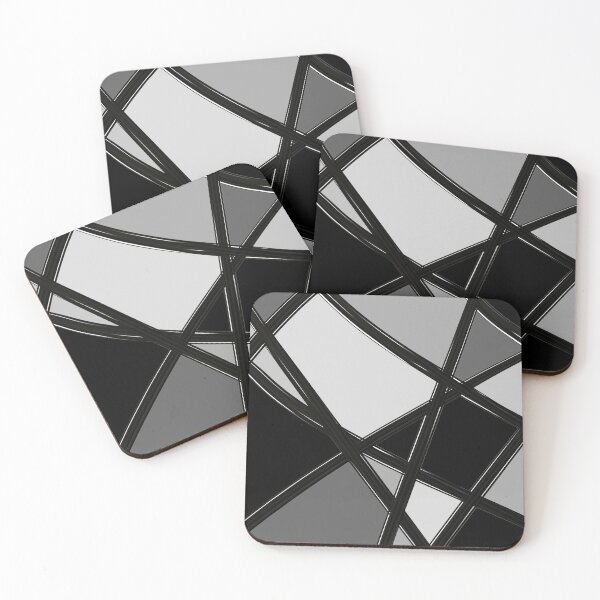Item preview, Black Graphite Mod Abstract Geographic Pattern designed and sold by ChromaticAddict.