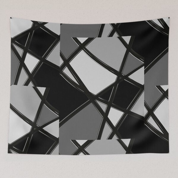 Item preview, Black Graphite Mod Abstract Geographic Pattern designed and sold by ChromaticAddict.