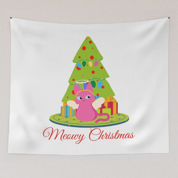 Item preview, MEOWY CHRISTMAS Autumn Fall Winter Christmas Holiday Design designed and sold by LevelUpMerch.