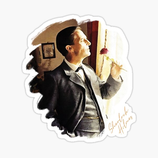Sherlock Holmes Jeremy Brett - A Lovely Rose Sticker