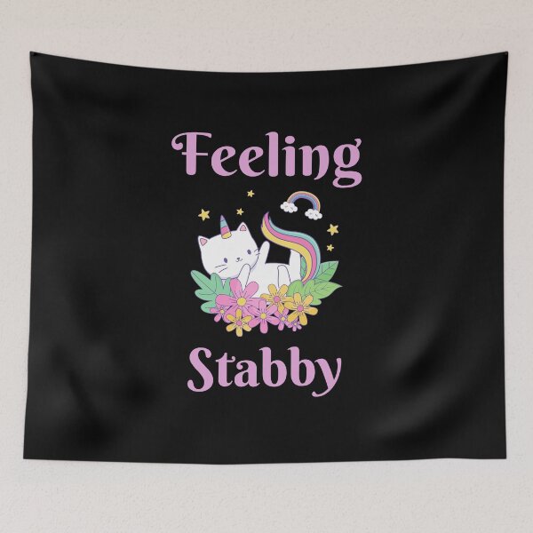 Item preview, Feeling Stabby Unicorn Cat designed and sold by Pandoras-Boxx.