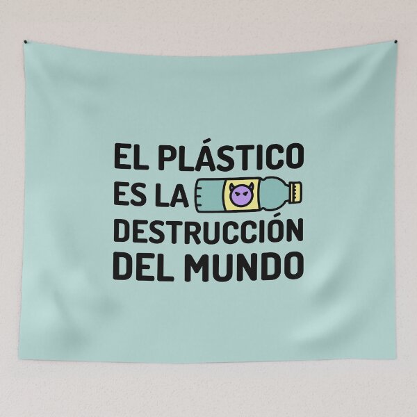 Item preview, Plastic is the destruction of the world- spanish designed and sold by Cat-designs.