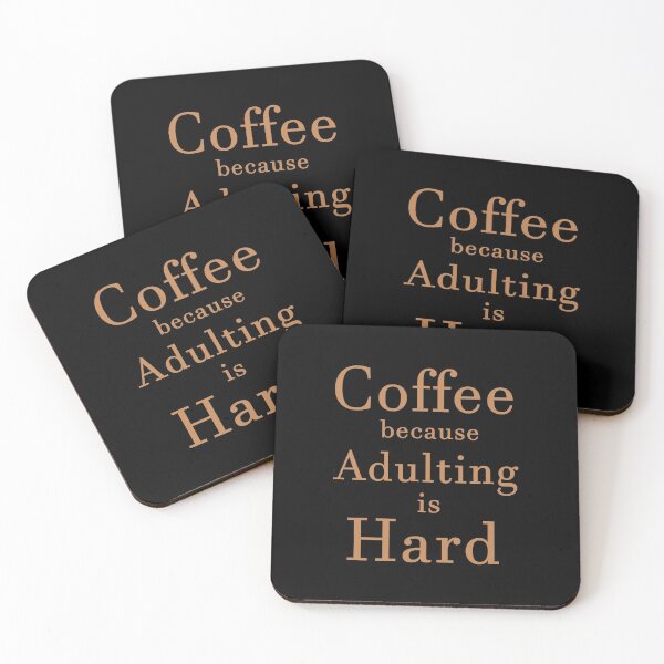 Item preview, Coffee Because Adulting is Hard (Light) designed and sold by devilmaycorp.