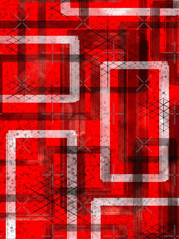 Thumbnail 4 of 4, iPhone Case, Mod Red Industrial Abstract Geographic Pattern designed and sold by ChromaticAddict.