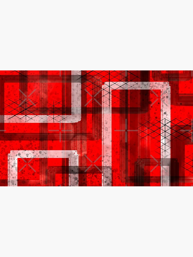 Thumbnail 4 of 4, Coffee Mug, Mod Red Industrial Abstract Geographic Pattern designed and sold by ChromaticAddict.