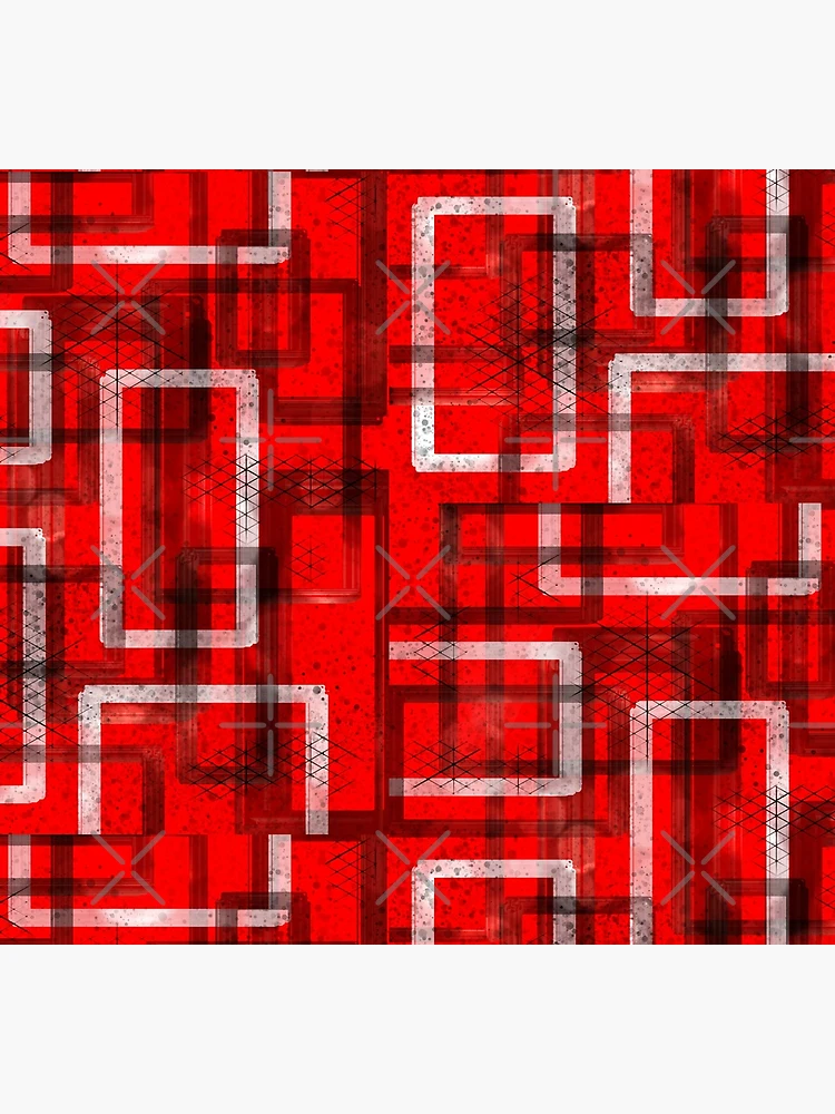 Thumbnail 5 of 5, Socks, Mod Red Industrial Abstract Geographic Pattern designed and sold by ChromaticAddict.