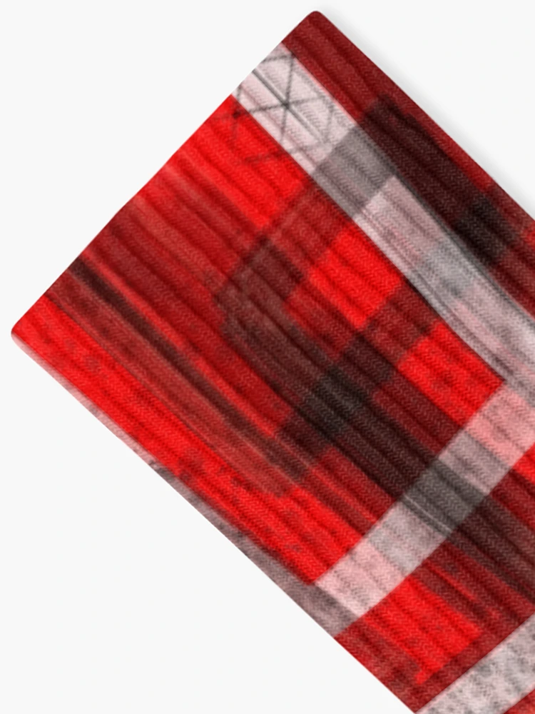 Thumbnail 2 of 5, Socks, Mod Red Industrial Abstract Geographic Pattern designed and sold by ChromaticAddict.
