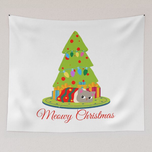Item preview, MEOWY CHRISTMAS Autumn Fall Winter Christmas Holiday Design designed and sold by LevelUpMerch.