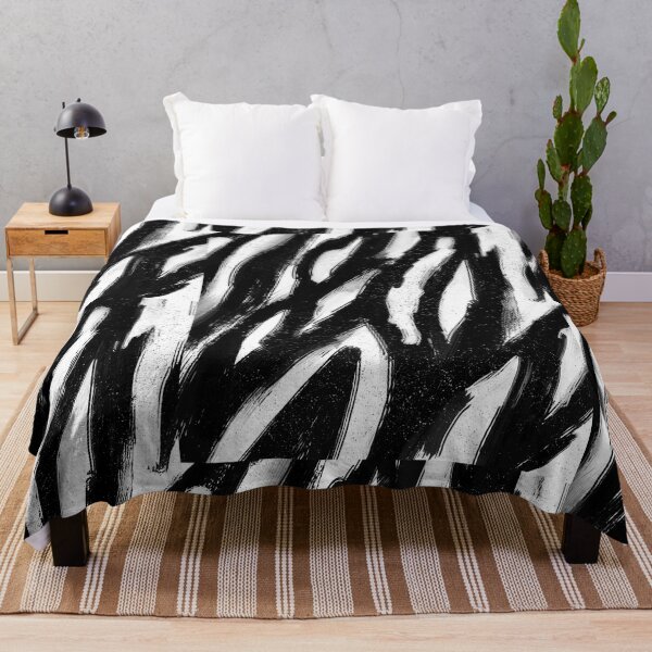 Aperçu de l'œuvre Mod motif géographique abstrait noir et blanc créée et vendue par ChromaticAddict.
