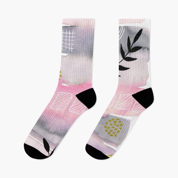Item preview, Grey, Pink Gold abstract designed and sold by Anne-Marie Bloor.