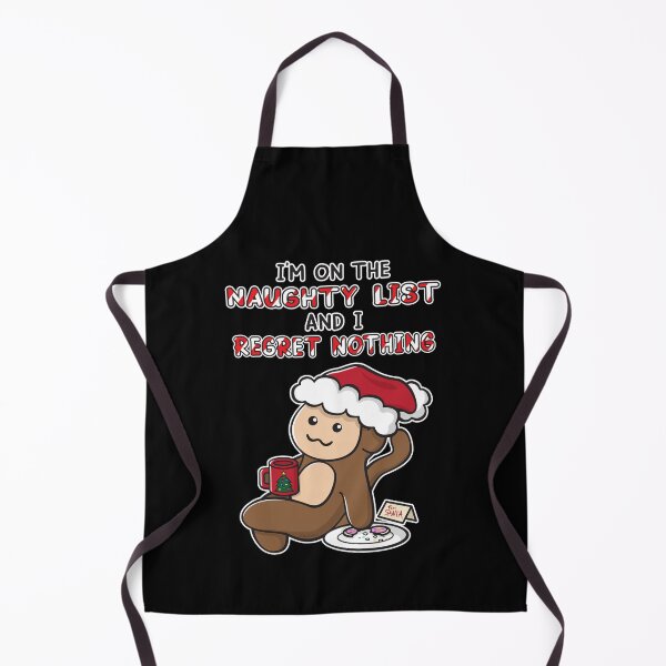 Item preview, I'm on the Naughty List and I Regret Nothing Funny Christmas Shirt Santa's Cookies, Christmas Tree, Ooptee Monkey designed and sold by OopteesLydia.