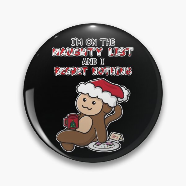 Item preview, I'm on the Naughty List and I Regret Nothing Funny Christmas Shirt Santa's Cookies, Christmas Tree, Ooptee Monkey designed and sold by OopteesLydia.