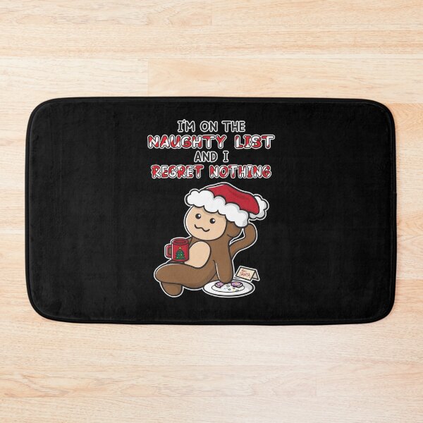 Item preview, I'm on the Naughty List and I Regret Nothing Funny Christmas Shirt Santa's Cookies, Christmas Tree, Ooptee Monkey designed and sold by OopteesLydia.