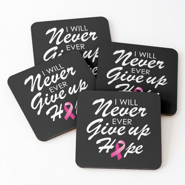 Item preview, I will never give up hope for breast cancer patients designed and sold by mederDESIGNS.