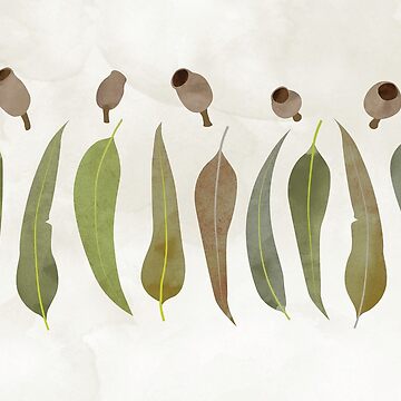 Artwork thumbnail, Gum Leaves & Nuts by OwlishArts