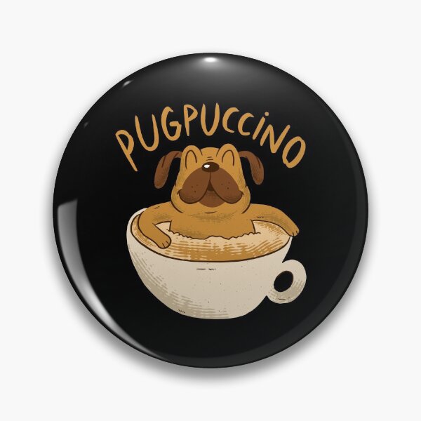 Artikelvorschau, Mops Cappuccino Hund entworfen und verkauft von Cute and Funny Animal Art Designs.
